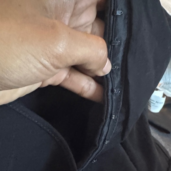 Zara Size S Sweetheart Neckline Puff Sleeve Linen Black Mini Dress 4661/308 - Picture 8 of 9